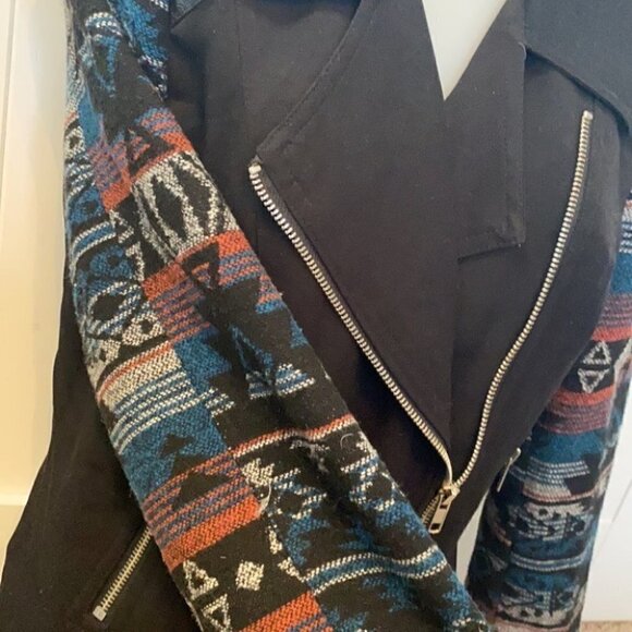 Daniel Rainn Aztec boho western moto jacket Sz S - Picture 5 of 7